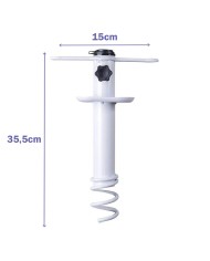 Marbueno Pincho Parasol Succion Acciaio Bianco 35,5x15x6 cm Spiaggia e Giardino Marbueno Pincho Parasol Succion Acciaio Bianco 35,5x15x6 cm Spiaggia e Giardino