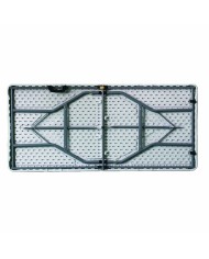 Marbueno Tavolo Pieghevole Resina Bianco 180X70X74 cm Catering, Spiaggia e Campeggio