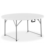 Marbueno Tavolo Pieghevole Resina Bianco 180X70X74 cm Catering, Spiaggia e Campeggio
