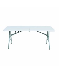 Marbueno Tavolo Pieghevole Resina Bianco 180X70X74 cm Catering, Spiaggia e Campeggio