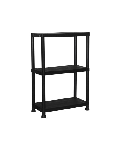 Marbueno Mensola 3 Ripiani Plastica Nera 61x31x91 cm Giardino 10536 Marbueno Mensola 3 Ripiani Plastica Nera 61x31x91 cm Giardino 10536