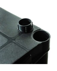 Marbueno Mensola 3 Ripiani Plastica Nera 61x31x91 cm Giardino 10536