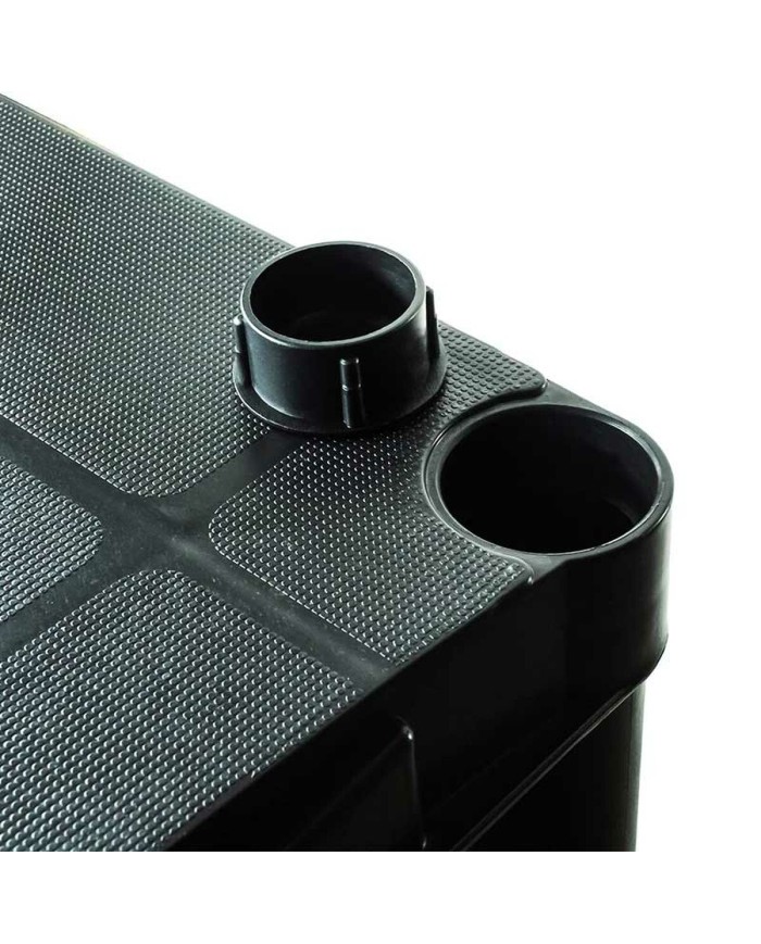 Marbueno Mensola 4 Ripiani Plastica Nera 61x31x131 cm Giardino 10537 Marbueno Mensola 4 Ripiani Plastica Nera 61x31x131 cm Giardino 10537