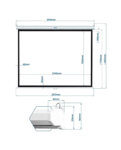 Schermo di Proiezione iggual IGG319284 106" Schermo di Proiezione iggual IGG319284 106"