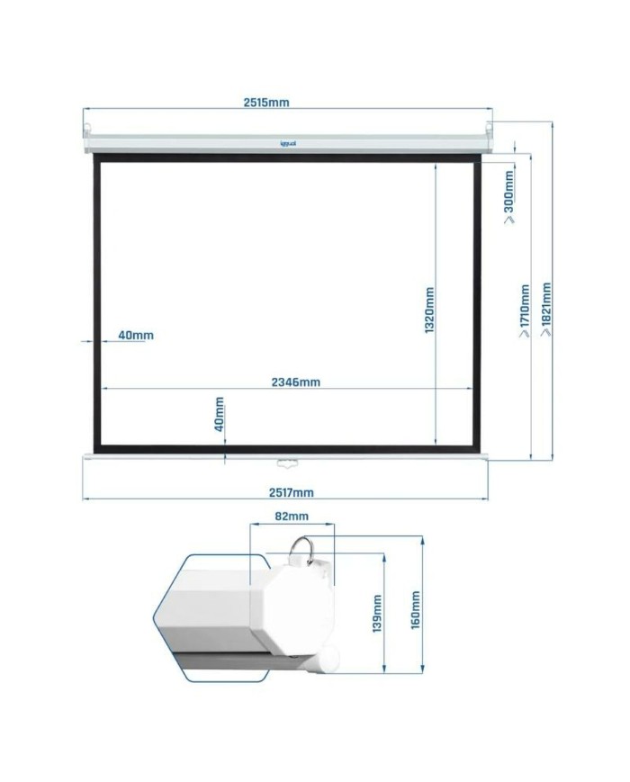 Schermo di Proiezione iggual IGG319284 106"