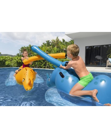 Bestway Gioco Flottante Lotta di Rinoceronti 153x77 cm +3 Anni Piscina 41522