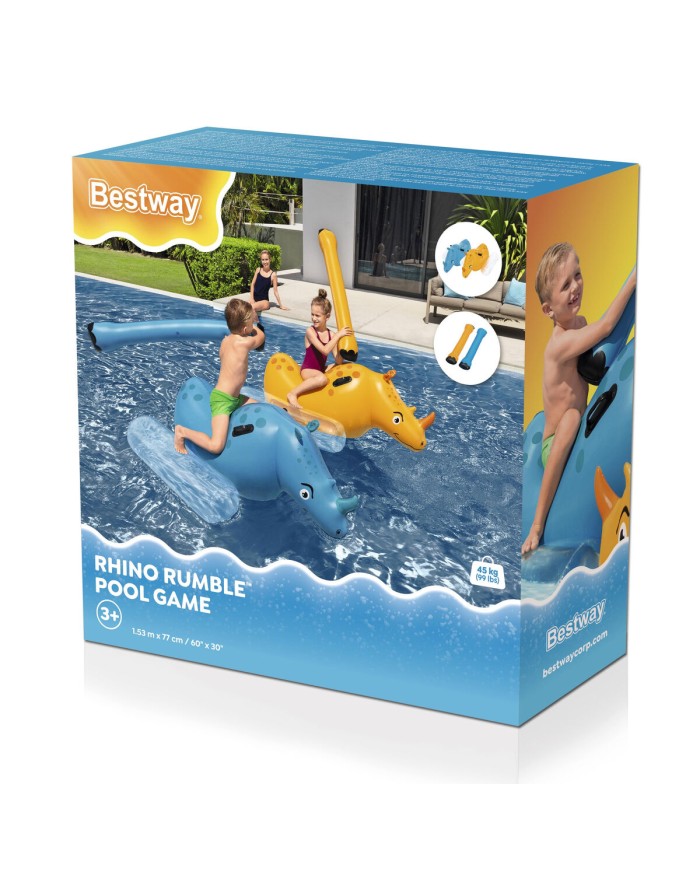 Bestway Gioco Flottante Lotta di Rinoceronti 153x77 cm +3 Anni Piscina 41522