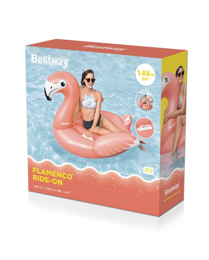 Bestway Gonfiabile Flamenco con Maniglie 168x120 cm +3 Anni Spiaggia e Piscina 41526 Bestway Gonfiabile Flamenco con Maniglie 168x120 cm +3 Anni Spiaggia e Piscina 41526