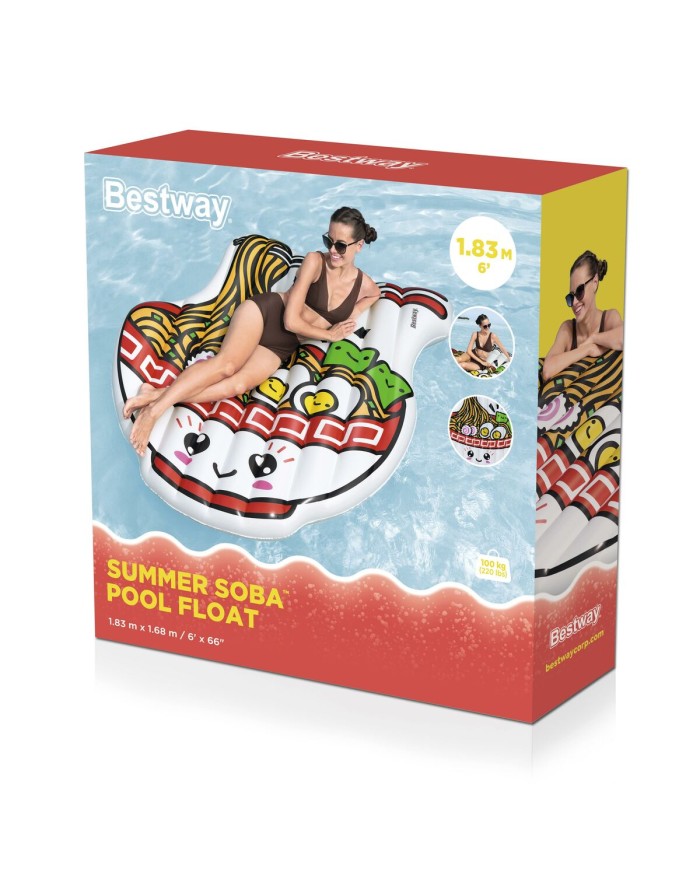 Bestway Materassino Gonfiabile Ramen Bol 183x168 cm Spiaggia e Piscina 43841 Bestway Materassino Gonfiabile Ramen Bol 183x168 cm Spiaggia e Piscina 43841