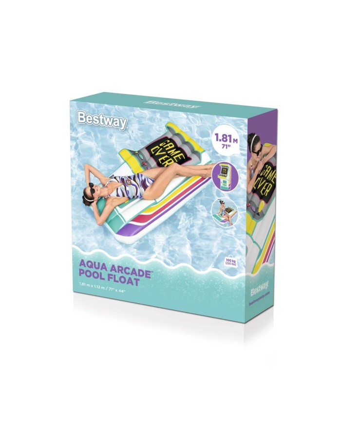 Bestway Colchoneta Gonfiabile Arcade 181x112 cm Spiaggia e Piscina 43851 Bestway Colchoneta Gonfiabile Arcade 181x112 cm Spiaggia e Piscina 43851