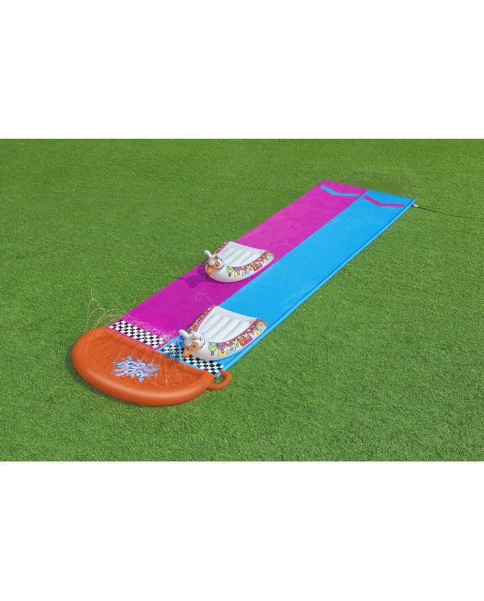 Bestway Pista Scivolo con Gonfiabili Doppio Animali Llama 488x138 cm +3 Anni Giardino