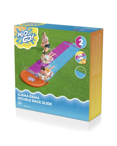 Bestway Pista Scivolo con Gonfiabili Doppio Animali Llama 488x138 cm +3 Anni Giardino