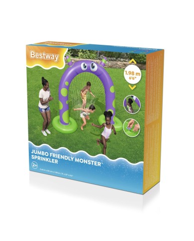 Bestway Aspersore Gonfiabile Jumbo Mostro 244x84x198 cm +2 Anni Giardino 52640 Bestway Aspersore Gonfiabile Jumbo Mostro 244x84x198 cm +2 Anni Giardino 52640