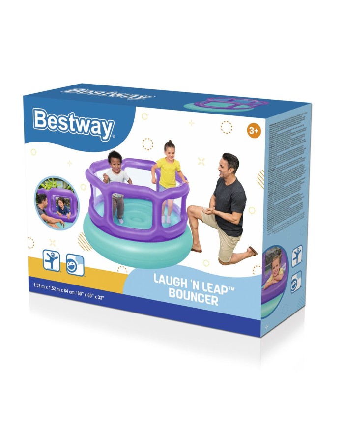 Bestway Saltatore Gonfiabile con Palline 152x152x84 cm +3 Anni Interno ed Esterno 52646