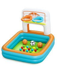 Bestway Piscina Gonfiabile Infantile con Canestri e Palline 120x107x84 cm +2 Anni 52728