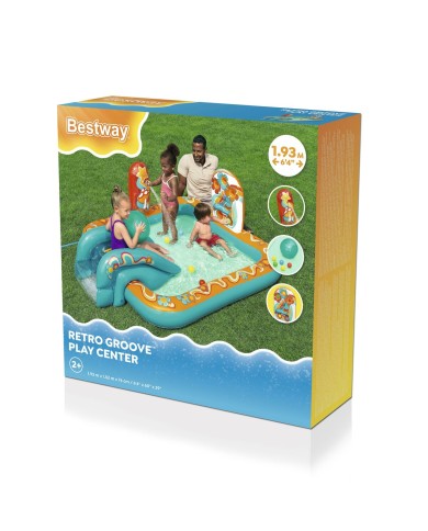 Bestway Piscina Gonfiabile Parco Giochi Hippie 193x152x74 cm +2 Anni Giardino 53164