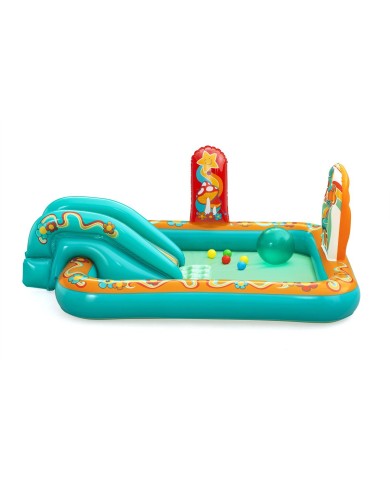 Bestway Piscina Gonfiabile Parco Giochi Hippie 193x152x74 cm +2 Anni Giardino 53164