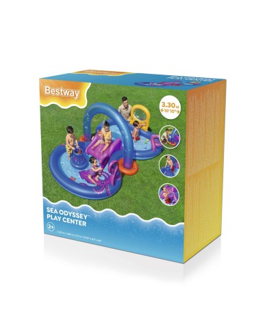 Bestway Piscina Gonfiabile Parco Giochi Avventure Mare 330x188x117 cm +2 Anni 53167