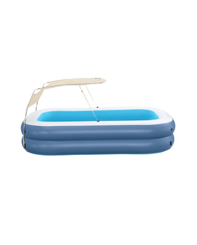 Bestway Piscina Gonfiabile 2 Camere Rettangolare con Tetto 254x178x140 cm +6 Anni 54449