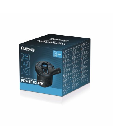 Bestway Gonfiatore Elettrico Ricaricabile 11,5x10,1x10,4 cm 565 L/min Gonfiabile e Camping 62260