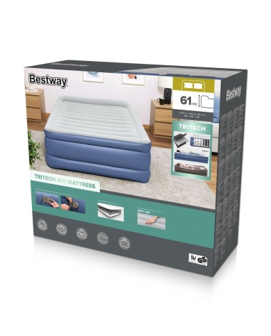 Bestway Letto Doppio Elettrico 203x152x61 cm Gonfiabile e Camping 67690 Bestway Letto Doppio Elettrico 203x152x61 cm Gonfiabile e Camping 67690