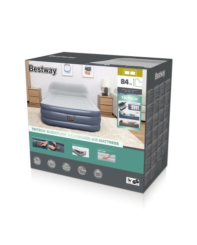 Bestway Cama Doppia Elettrica con Testata 226x152x84 cm Gonfiabile e Camping 67923 Bestway Cama Doppia Elettrica con Testata 226x152x84 cm Gonfiabile e Camping 67923