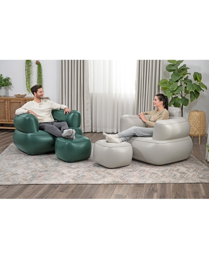 Bestway Sillon Gonfiabile con Reposapiedi Colore Assortito 107x99x80/48x48x36 cm Bestway Sillon Gonfiabile con Reposapiedi Colore Assortito 107x99x80/48x48x36 cm