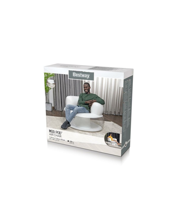 Bestway Sedia Gonfiabile Singola Colore Assortito 112x112x70 cm Interno 75138 Bestway Sedia Gonfiabile Singola Colore Assortito 112x112x70 cm Interno 75138