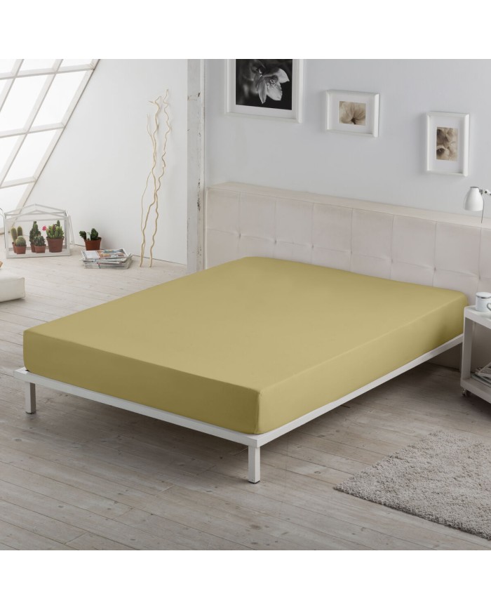 Lenzuolo con angoli Alexandra House Living Marrone Chiaro 150 x 190/200 cm Lenzuolo con angoli Alexandra House Living Marrone Chiaro 150 x 190/200 cm