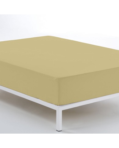 Lenzuolo con angoli Alexandra House Living Marrone Chiaro 150 x 190/200 cm