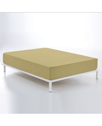 Lenzuolo con angoli Alexandra House Living Marrone Chiaro 150 x 190/200 cm