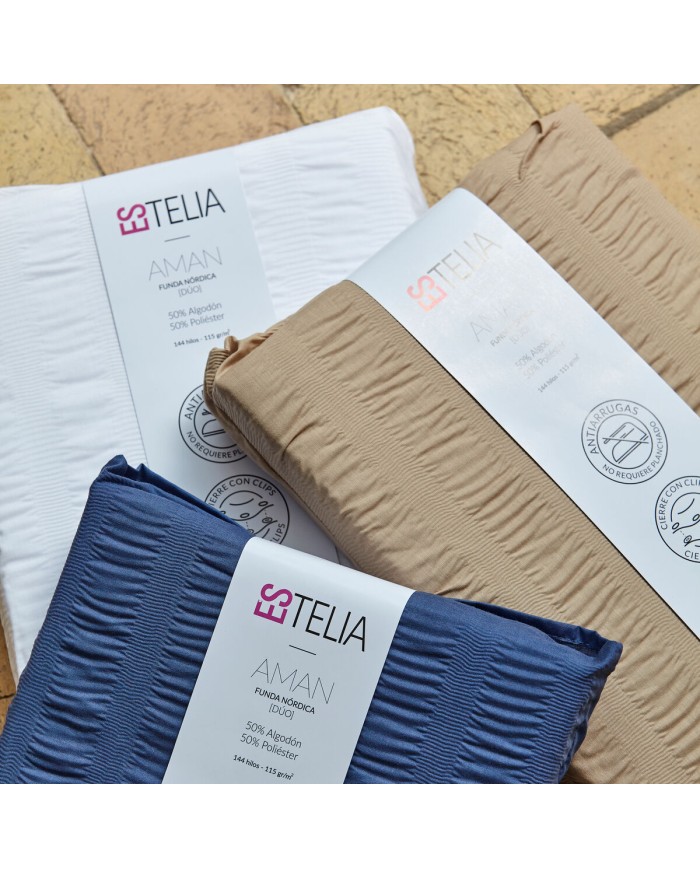 Set di copripiumino Alexandra House Living Amán Azzurro Singolo 2 Pezzi