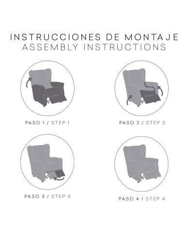 Copridivano poltrona con gambe separate Eysa ULISES Bianco 90 x 100 x 75 cm Copridivano poltrona con gambe separate Eysa ULISES Bianco 90 x 100 x 75 cm