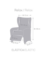 Copridivano poltrona con gambe separate Eysa ULISES Bianco 90 x 100 x 75 cm