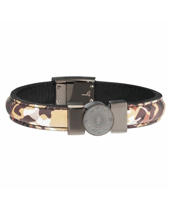 Bracciale Uomo Police PJ25556BLU.02-S Pelle Bracciale Uomo Police PJ25556BLU.02-S Pelle