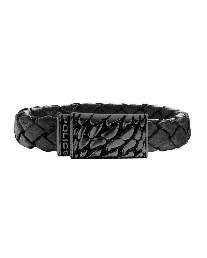 Bracciale Uomo Police PJ25729BLB.01-S Pelle Bracciale Uomo Police PJ25729BLB.01-S Pelle