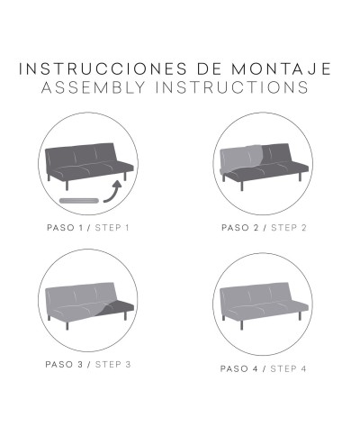 Copridivano Eysa ULISES Viola 140 x 100 x 200 cm