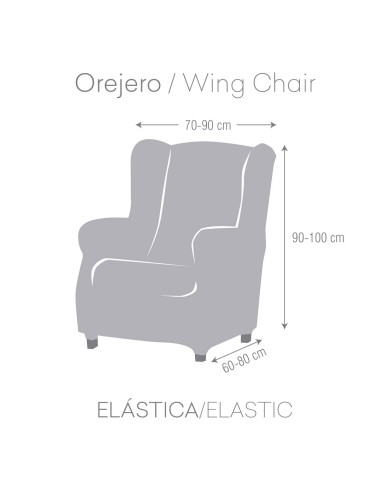 Copridivano poltrona con ali Eysa ULISES Bianco 80 x 100 x 90 cm Copridivano poltrona con ali Eysa ULISES Bianco 80 x 100 x 90 cm