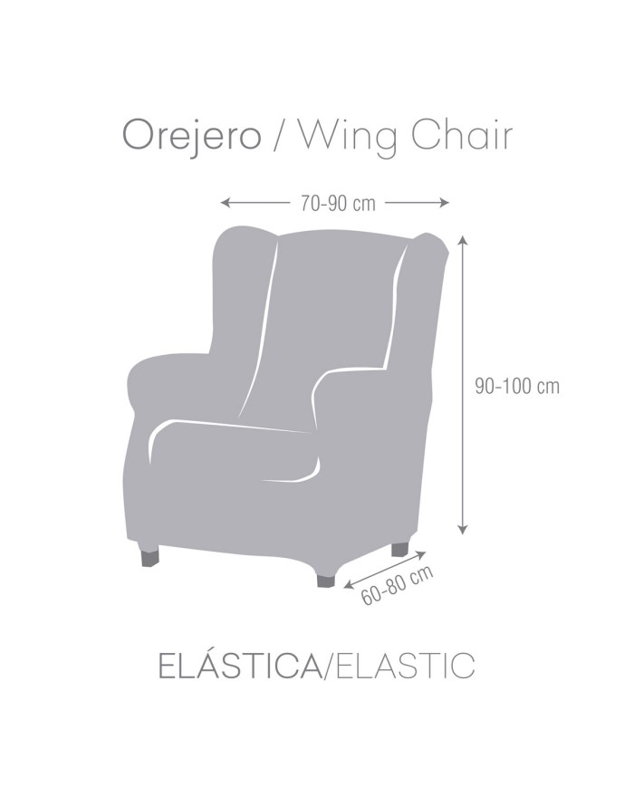 Copridivano poltrona con ali Eysa ULISES Bianco 80 x 100 x 90 cm