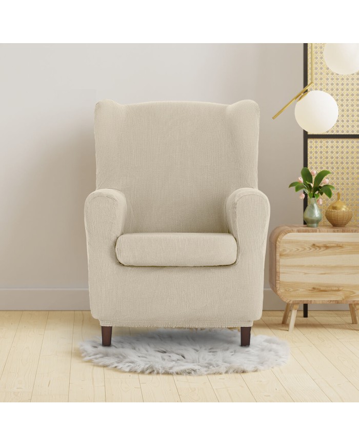 Copridivano poltrona con ali Eysa ULISES Bianco 80 x 100 x 90 cm