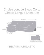 Rivestimento per chaise longue a braccio corto sinistra Eysa ROC Grigio chiaro 120 x 120 x 360 cm Rivestimento per chaise longue a braccio corto sinistra Eysa ROC Grigio chiaro 120 x 120 x 360 cm