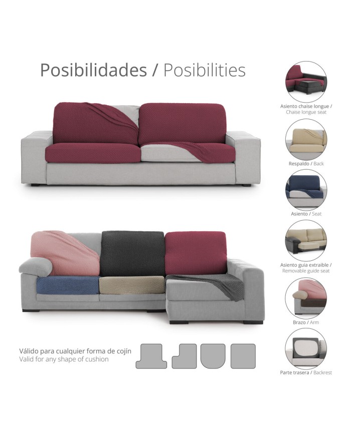 Fodera per cuscino Eysa THOR Beige 85 x 15 x 100 cm Divano