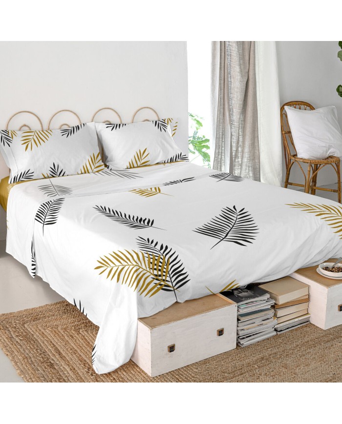 Lenzuolo Superiore HappyFriday Blanc Foliage Multicolore 160 x 270 cm