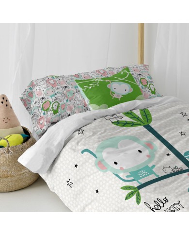 Fodera per cuscino HappyFriday Moshi Moshi Macaque Multicolore 50 x 30 cm