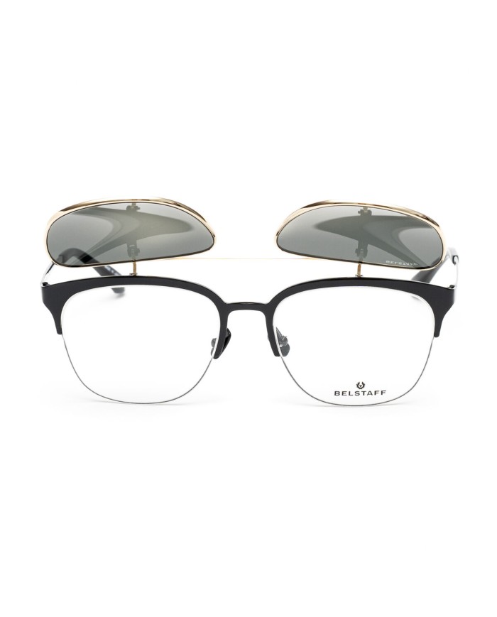 Montatura per Occhiali + Occhiali da Sole Belstaff HATCHER-NEGRO-DORADO-W Ø 55 mm Clip On Montatura per Occhiali + Occhiali da Sole Belstaff HATCHER-NEGRO-DORADO-W Ø 55 mm Clip On