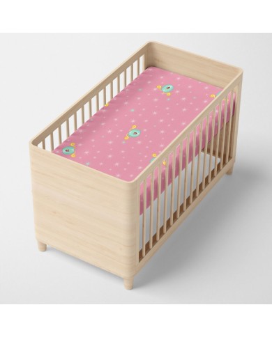 Lenzuolo con angoli HappyFriday MR FOX Multicolore Rosa 70 x 140 x 14 cm Lenzuolo con angoli HappyFriday MR FOX Multicolore Rosa 70 x 140 x 14 cm