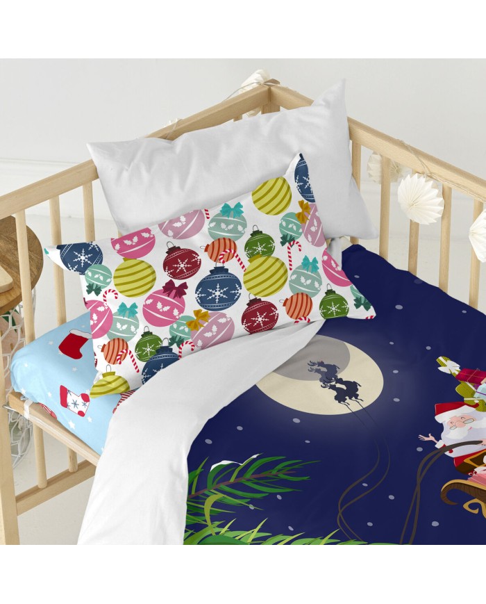 Set di copripiumino HappyFriday XMAS Multicolore Culla Neonato 2 Pezzi