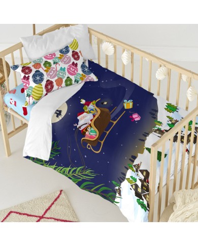 Set di copripiumino HappyFriday XMAS Multicolore Culla Neonato 2 Pezzi Set di copripiumino HappyFriday XMAS Multicolore Culla Neonato 2 Pezzi