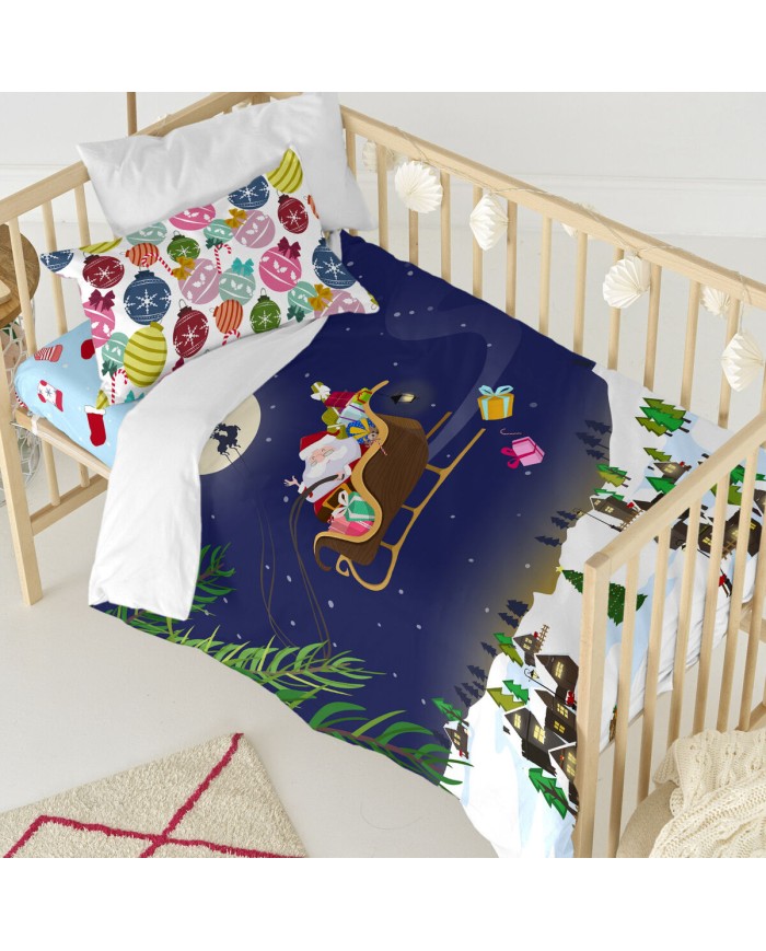 Set di copripiumino HappyFriday XMAS Multicolore Culla Neonato 2 Pezzi