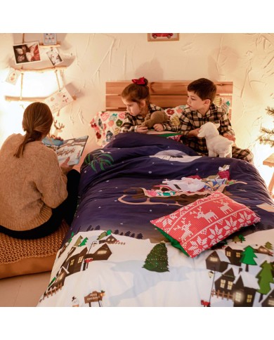 Set di copripiumino HappyFriday XMAS Multicolore Singolo 2 Pezzi Set di copripiumino HappyFriday XMAS Multicolore Singolo 2 Pezzi